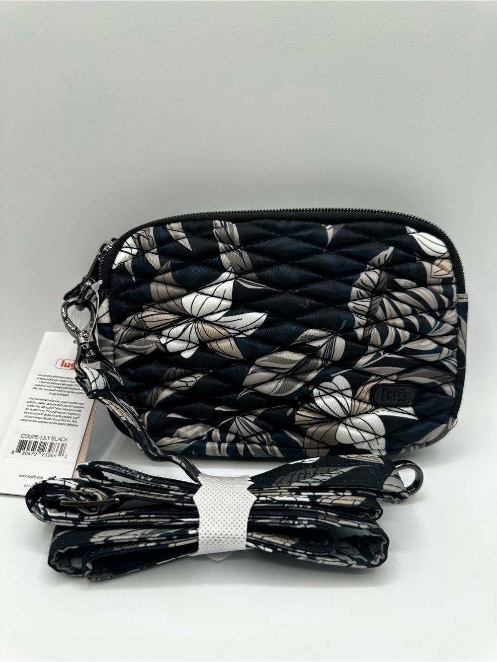 Lug Coupe Convertible Crossbody Belt Bag Lily Black NWT